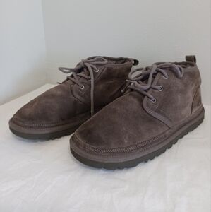 UGG Gray Chukka Boots with Soft Suede and Comfortable Sole